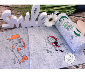 Stickdatei - Wandern Swirly Girls & Boys 10